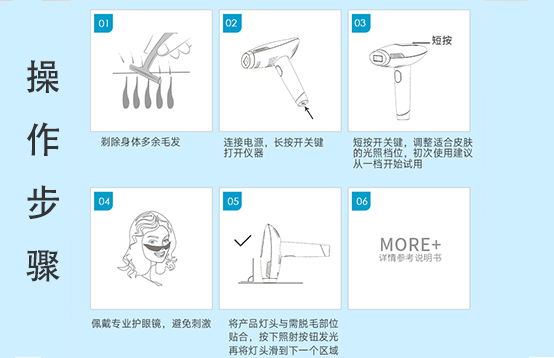 家用光子脱毛仪的操作步骤(图1)